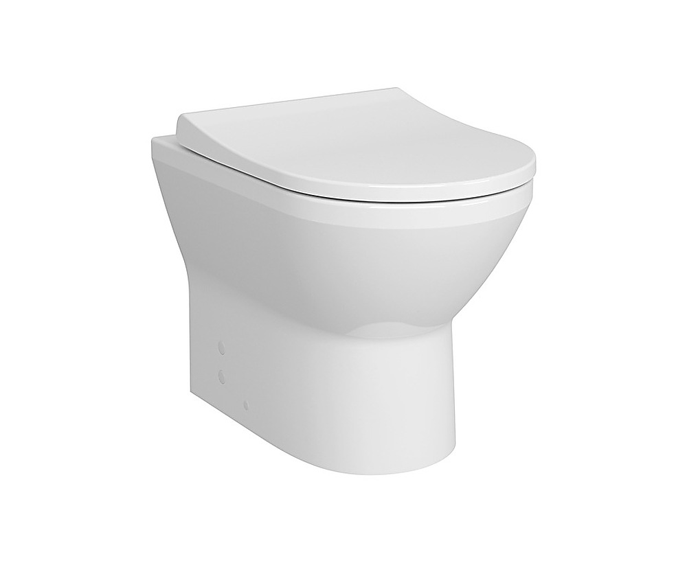 Arkadan çıkışlı Yerden tek klozet, Rim-ex, duvara tam dayalı, 54 cm