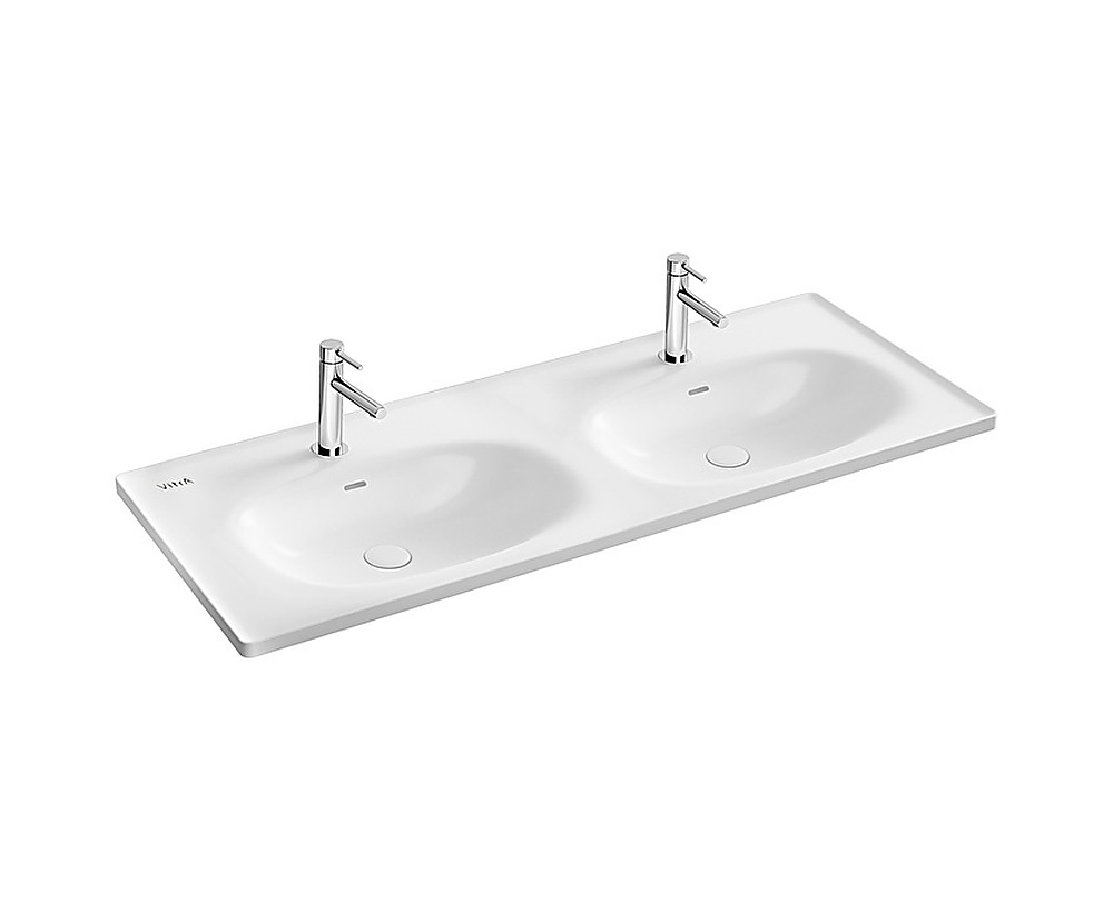 Equal lavabo, çift hazneli, 130x52 cm