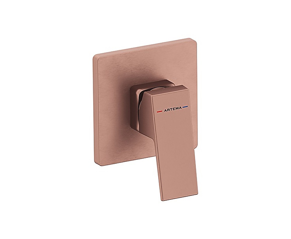 Ankastre duş bataryası (Minibox) (sıva üstü grubu) Fırçalı bakır