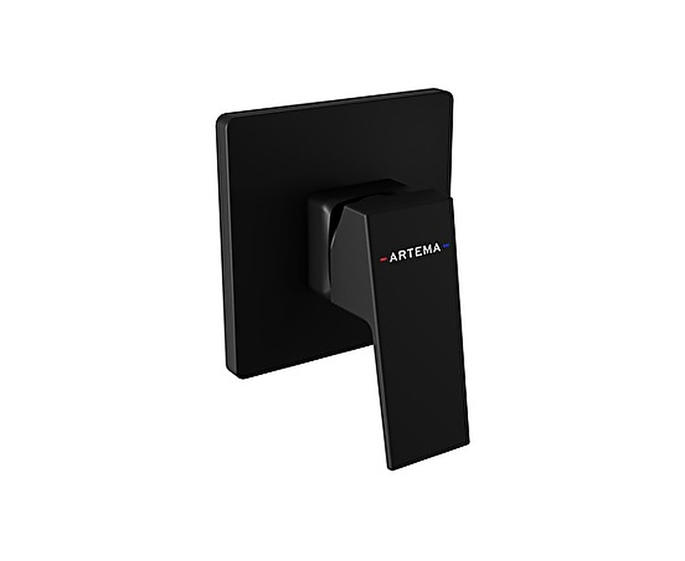 Ankastre duş bataryası (Minibox) (sıva üstü grubu) Mat siyah