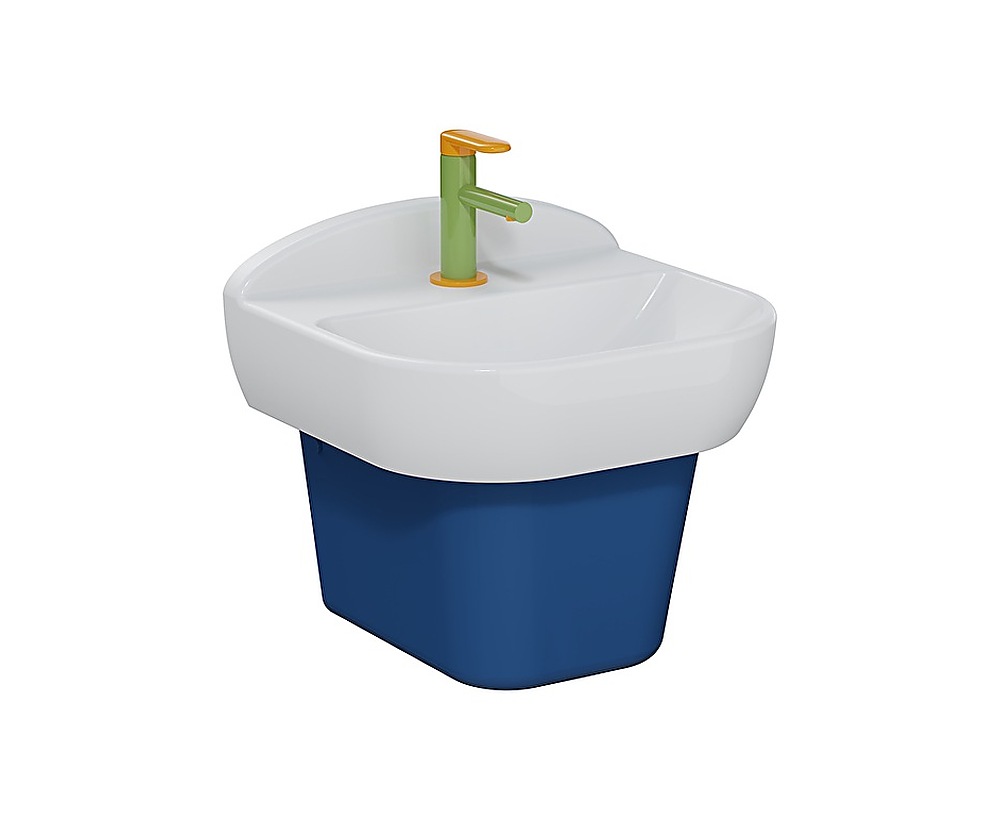 Yarım ayak lavabo, kompakt, 45x40 cm