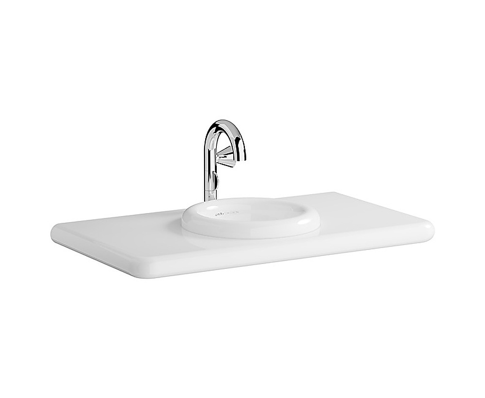 Liquid Yuvarlak lavabo delikli, armatür delikli, clean
