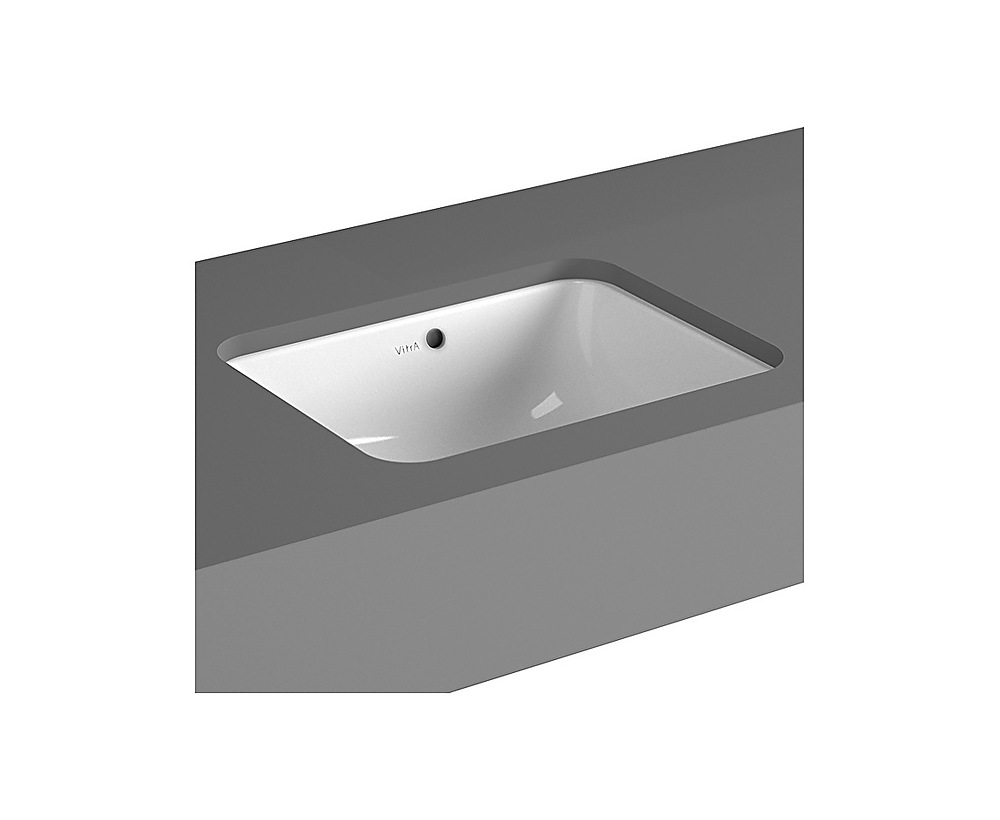 lavabo, dikdörtgen, kompakt, 45x37 cm